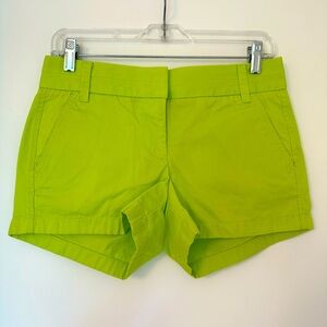 J. Crew Chino Short • 3-inch • Yellow/Green • Size 2